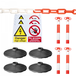 EV POSTS, CHAIN & SIGN BUNDLE