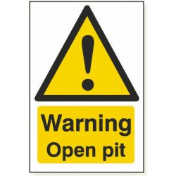 Warning Open Pit