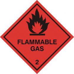 Flammable Gas Sticker